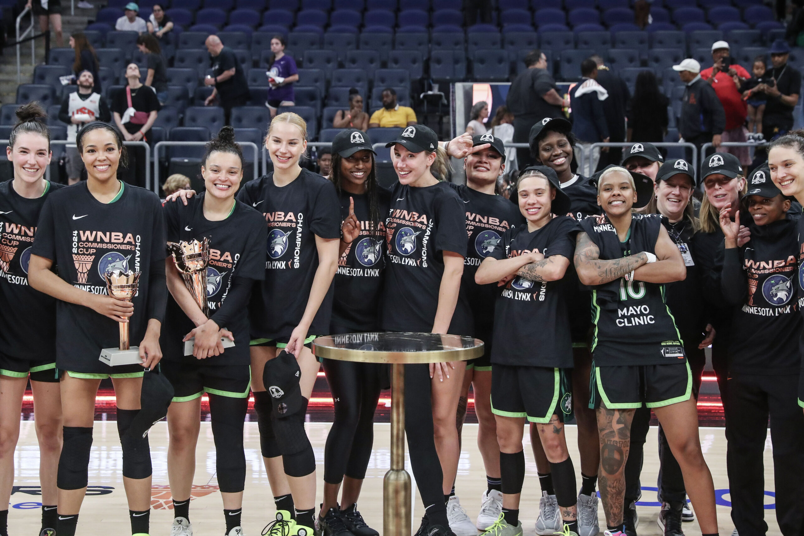 Lynx players pose for a photo after winning the Commissioner's Cup
