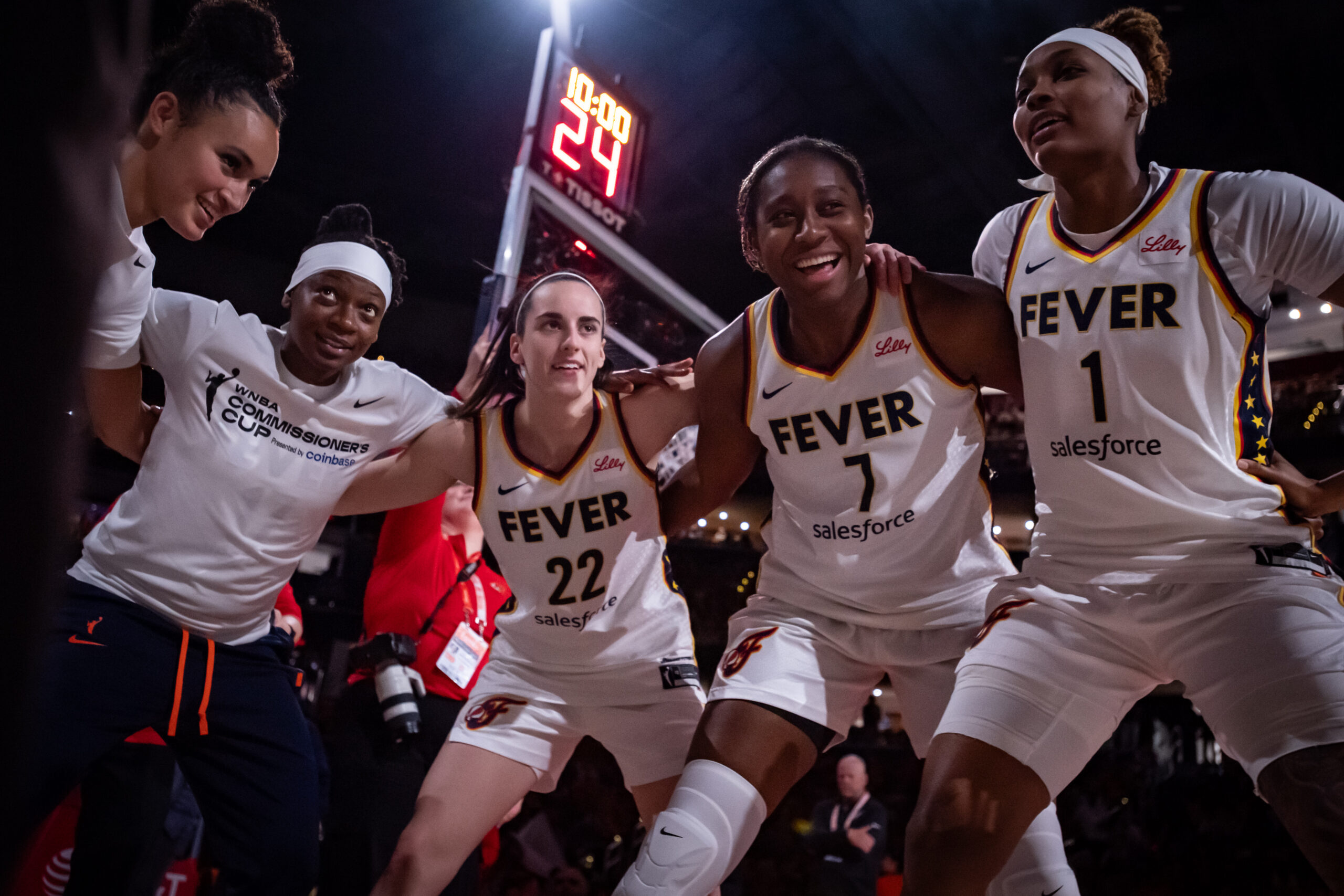 Indiana Fever players Caitlin Clark Aliyah Boston NaLyssa Smith