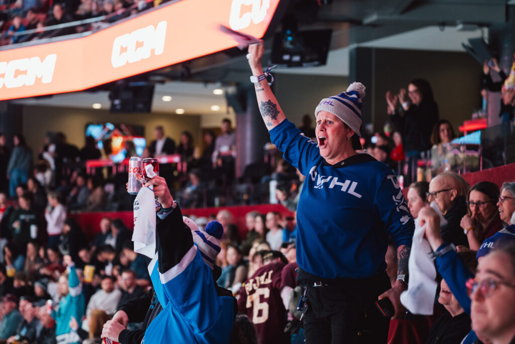 PWHL fan waves a towel
