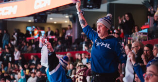 PWHL fan waves a towel