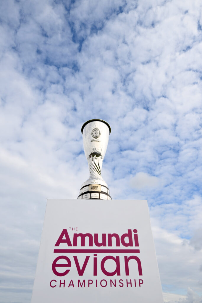 Trophy of Evian Championship during the Rolex Pro-Am of the Amundi Evian Championship 2023, at Evian Resort Golf Club, in Evian-Les-Bains, France, on July 25, 2023, Photo Philippe Millereau / KMSP