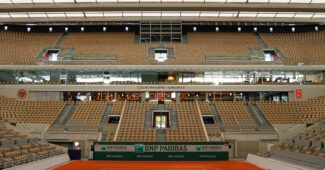 A view of Court Philippe-Chatrier in Paris, site of the Olympic Games