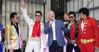 Steve Hill and a number of Elvises.