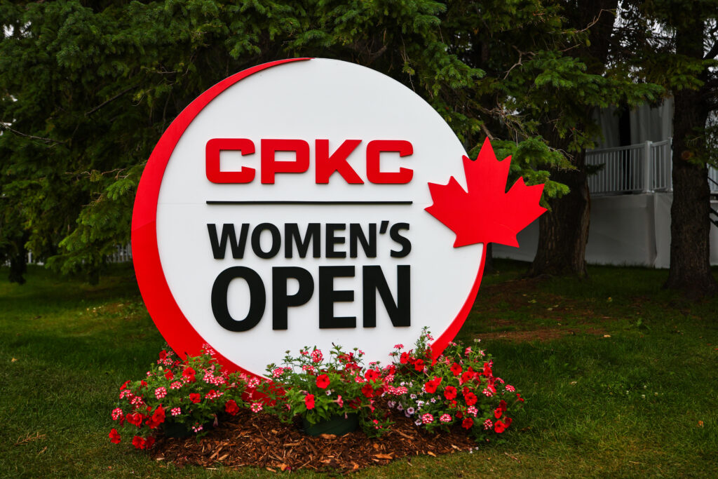 Sign of the CPKC Women's Open golf tournament.