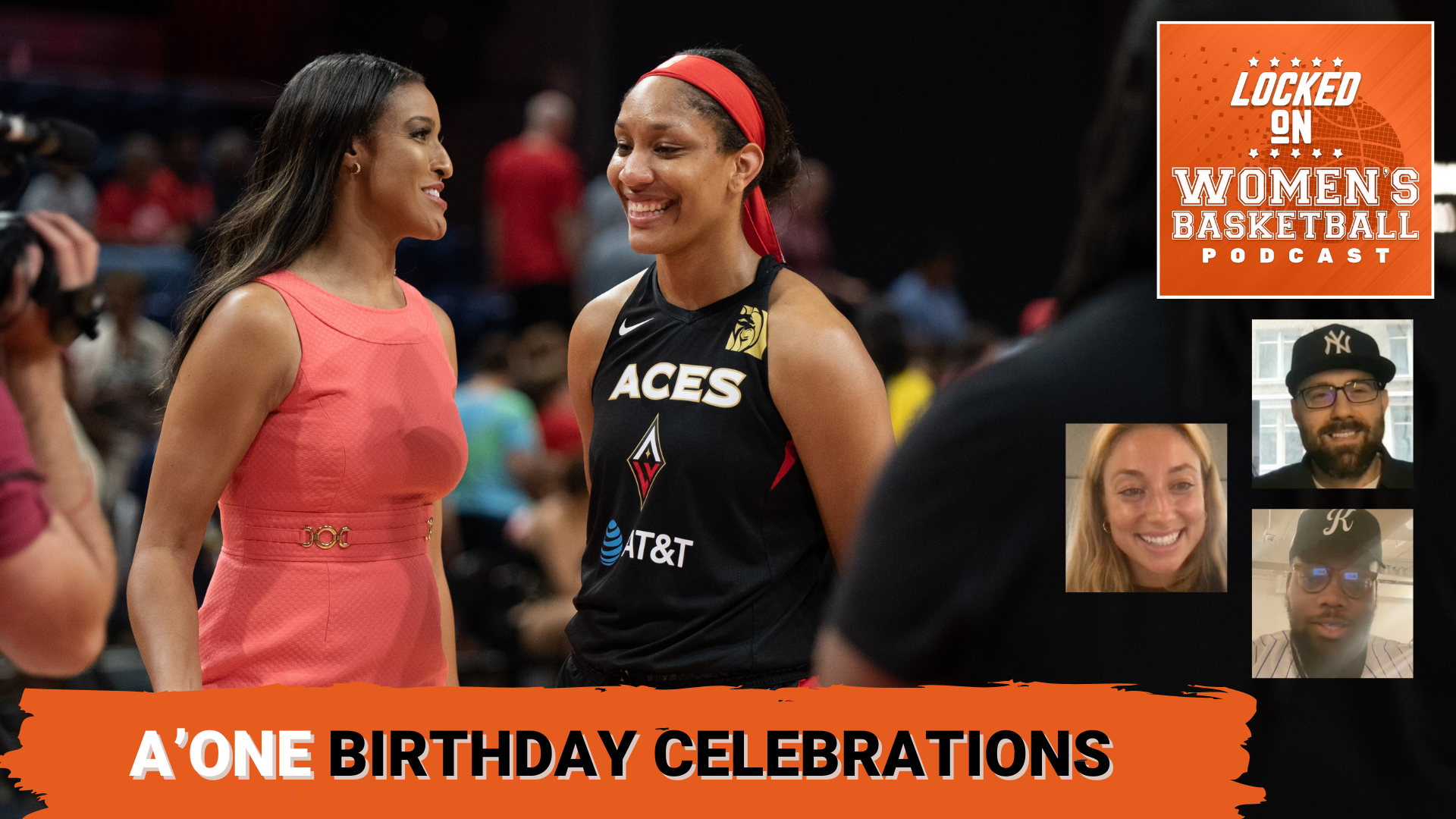 Thumbnail image of A'ja Wilson smiling above the Locked on WBB episode title "Birthday Celebrations"