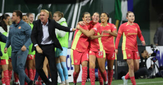 Portland Thorns celebrating