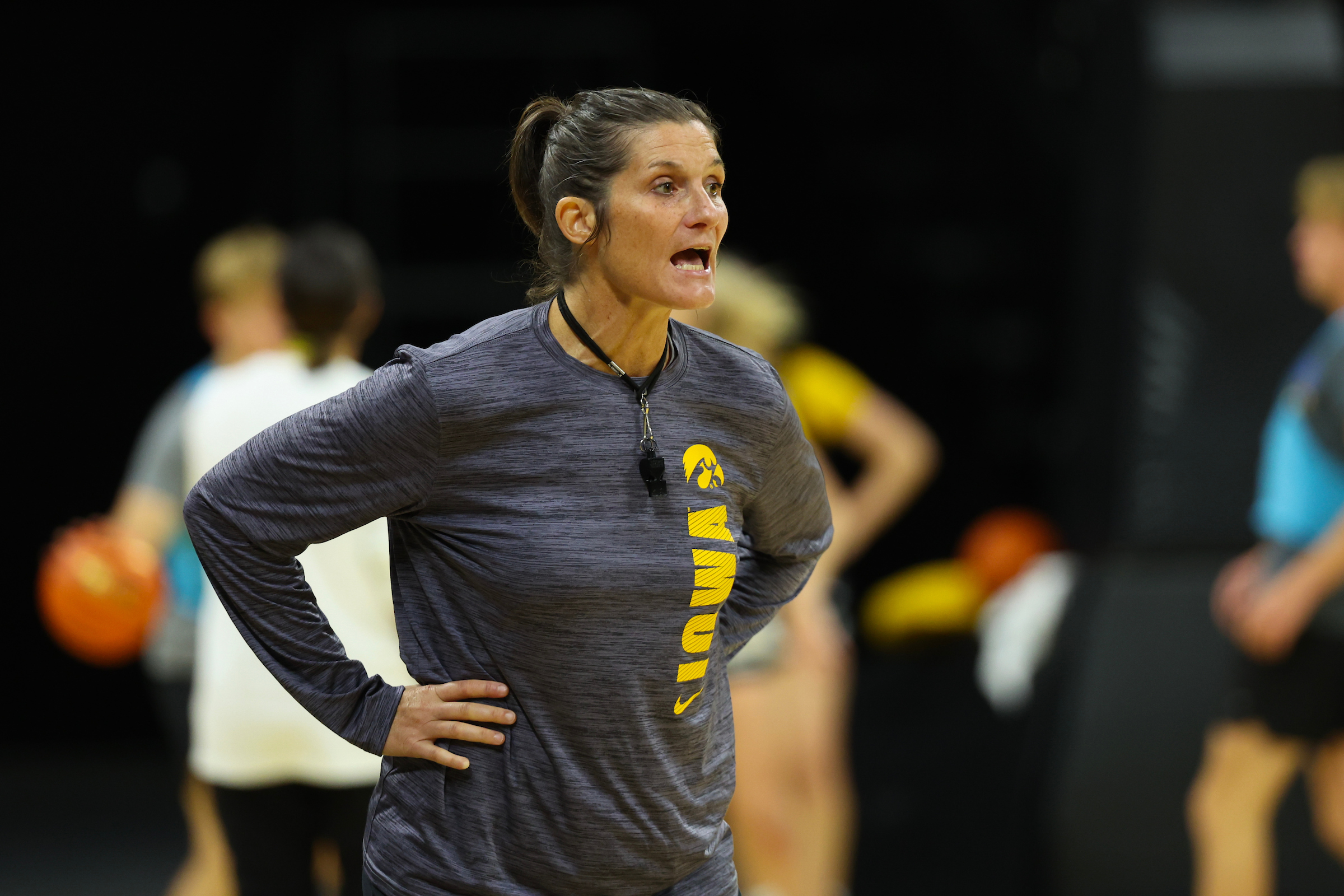 Iowa assistant head coach Randi Henderson.