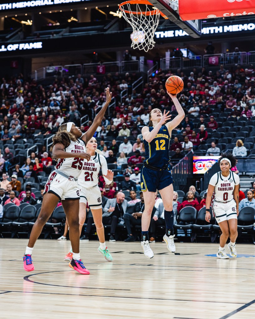 Syla Swords floats up a layup against South Carolina.