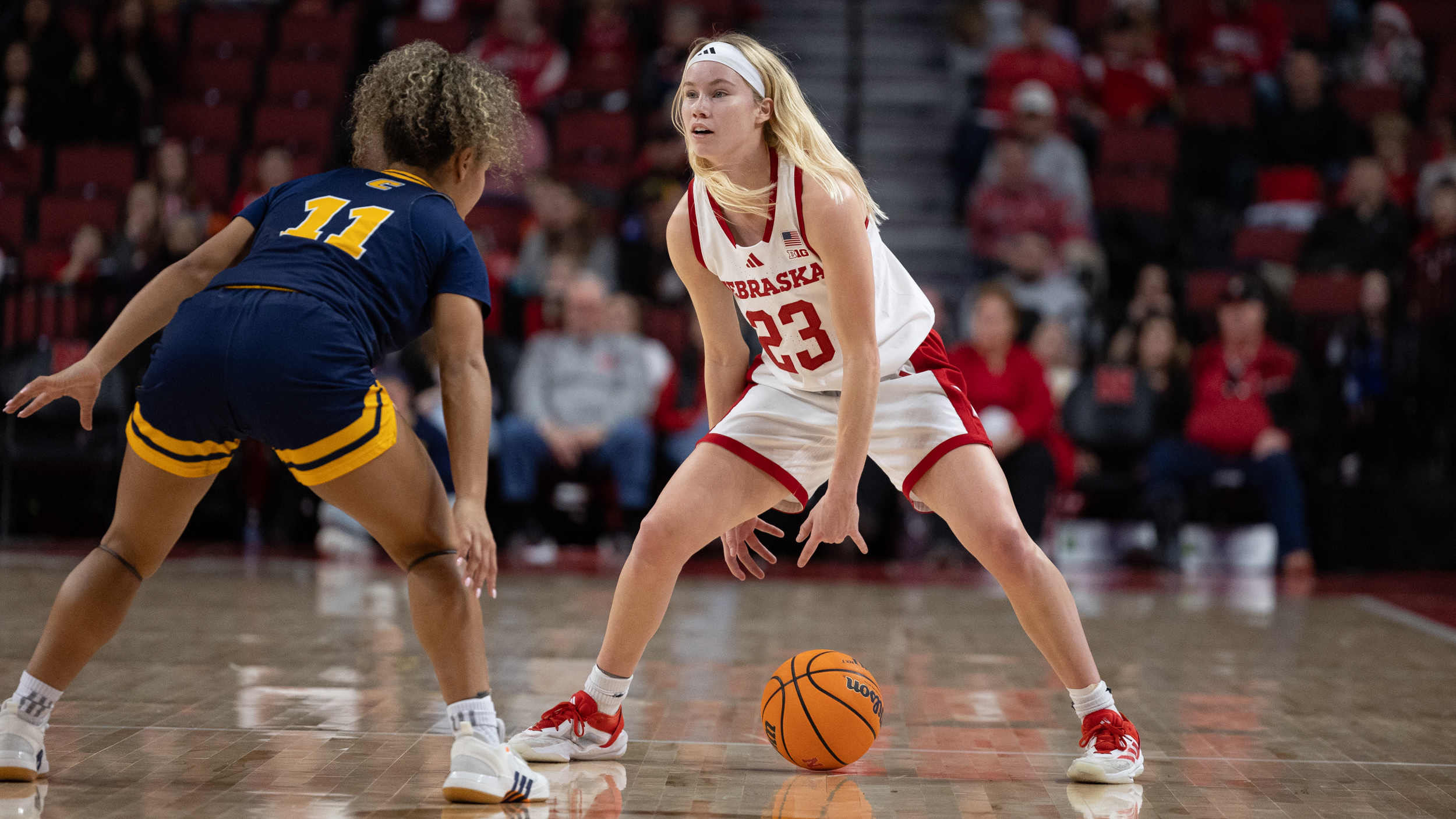 Nebraska's Britt Prince dribbles the ball against Chattanooga.