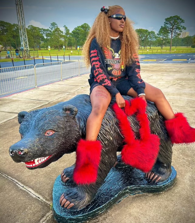 Alabama State's Cordasia Harris also has a love of fashion and poses on its Montgomery, Alabama campus. (Photo credit: Cordasia Harris)