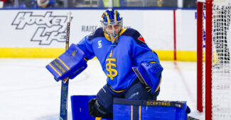 Raygan Kirk tends the goal