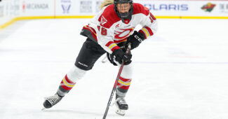 Ottawa Charge forward Mannon McMahon skates during a PWHL game