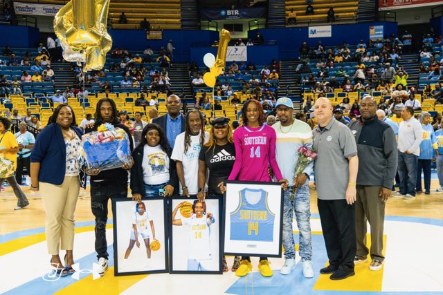 Southern's Soniya Reed on Senior Day (Photo credit: Southern Athletics)