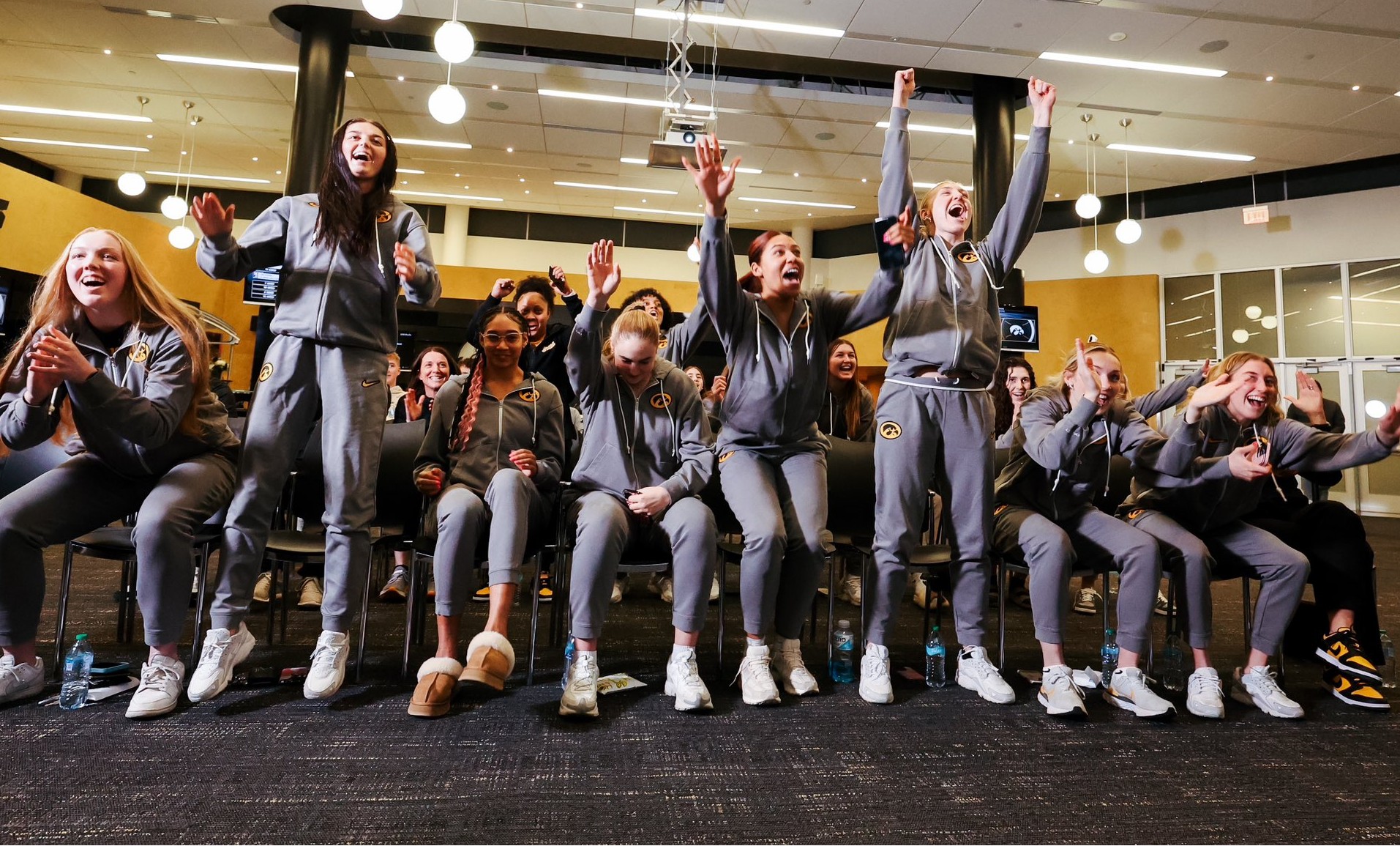 Iowa Hawkeyes react to NCAA Tournament selection.