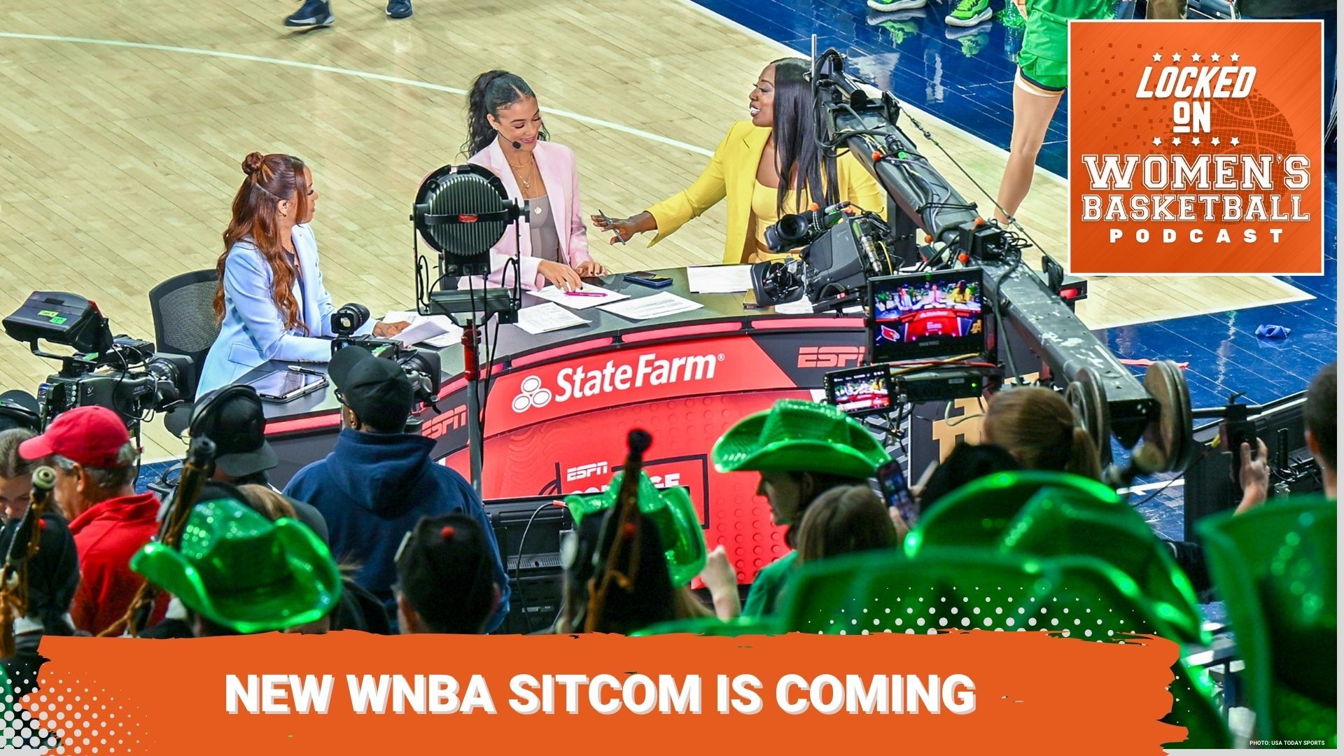 ESPN analysts Elle Duncan, Andraya Carter and Chiney Ogwumike are pictured