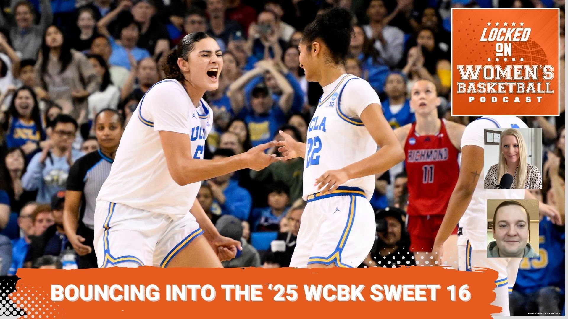 UCLA players celebrating after a win