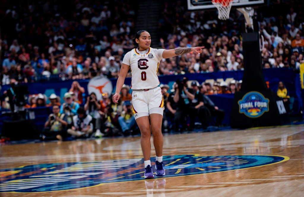 Te-Hina Paopao has been one of South Carolina's leaders this season. ((Photo credit: Hannah Kevorkian, The Next)