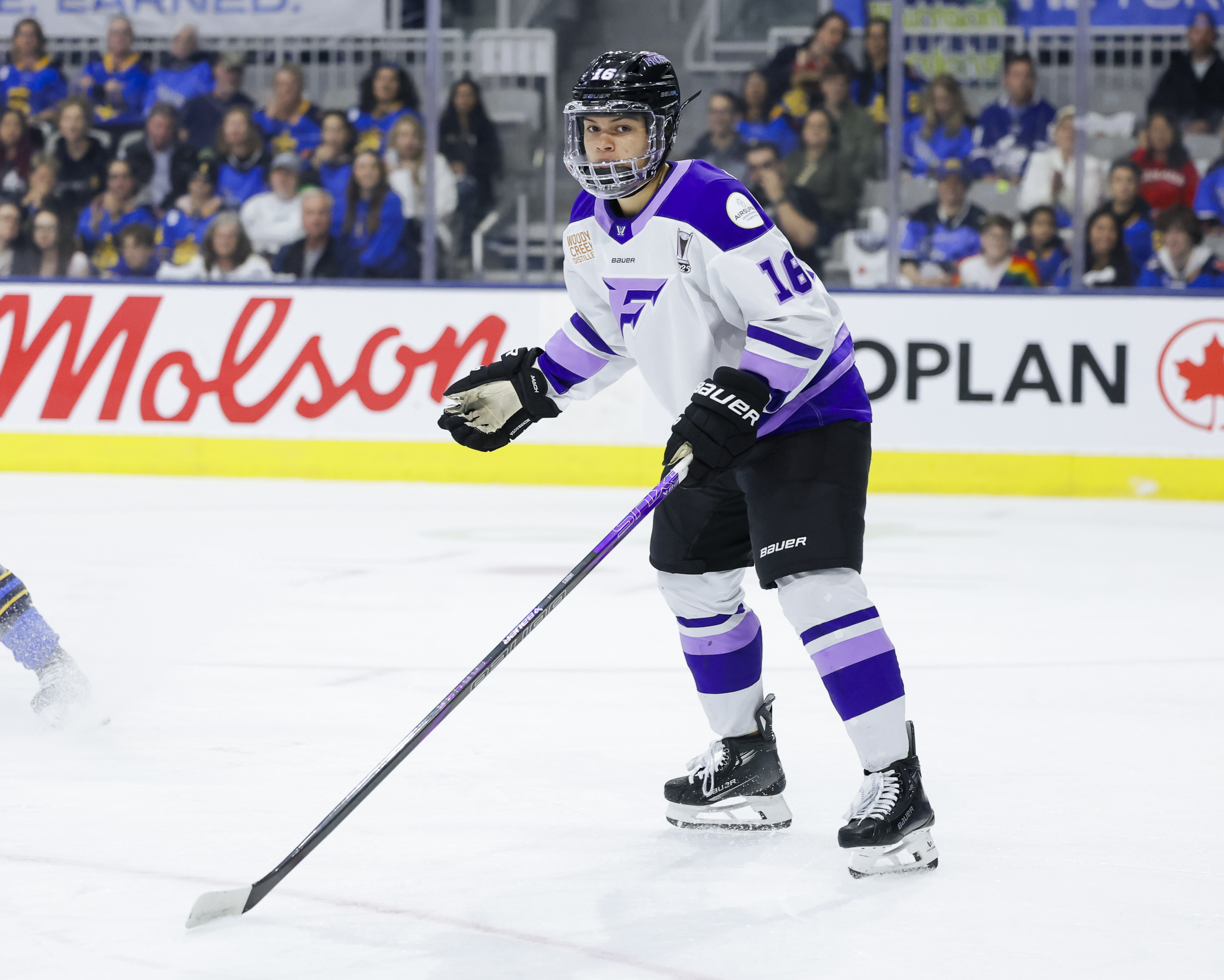 Sophie Jaques of the Minnesota Frost skates on the ice during a playoff game