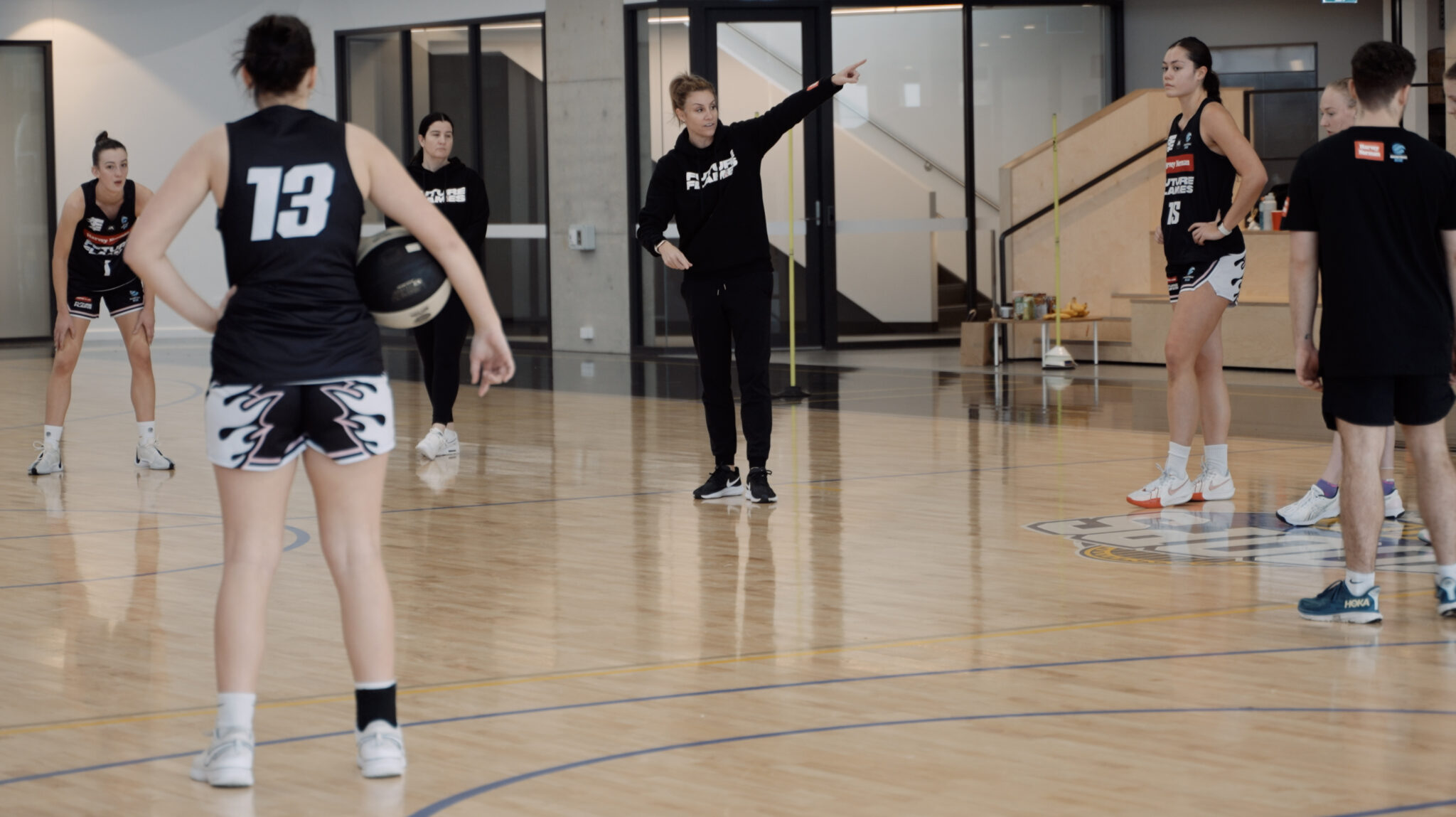 Renae Garlepp coaches Future Flames