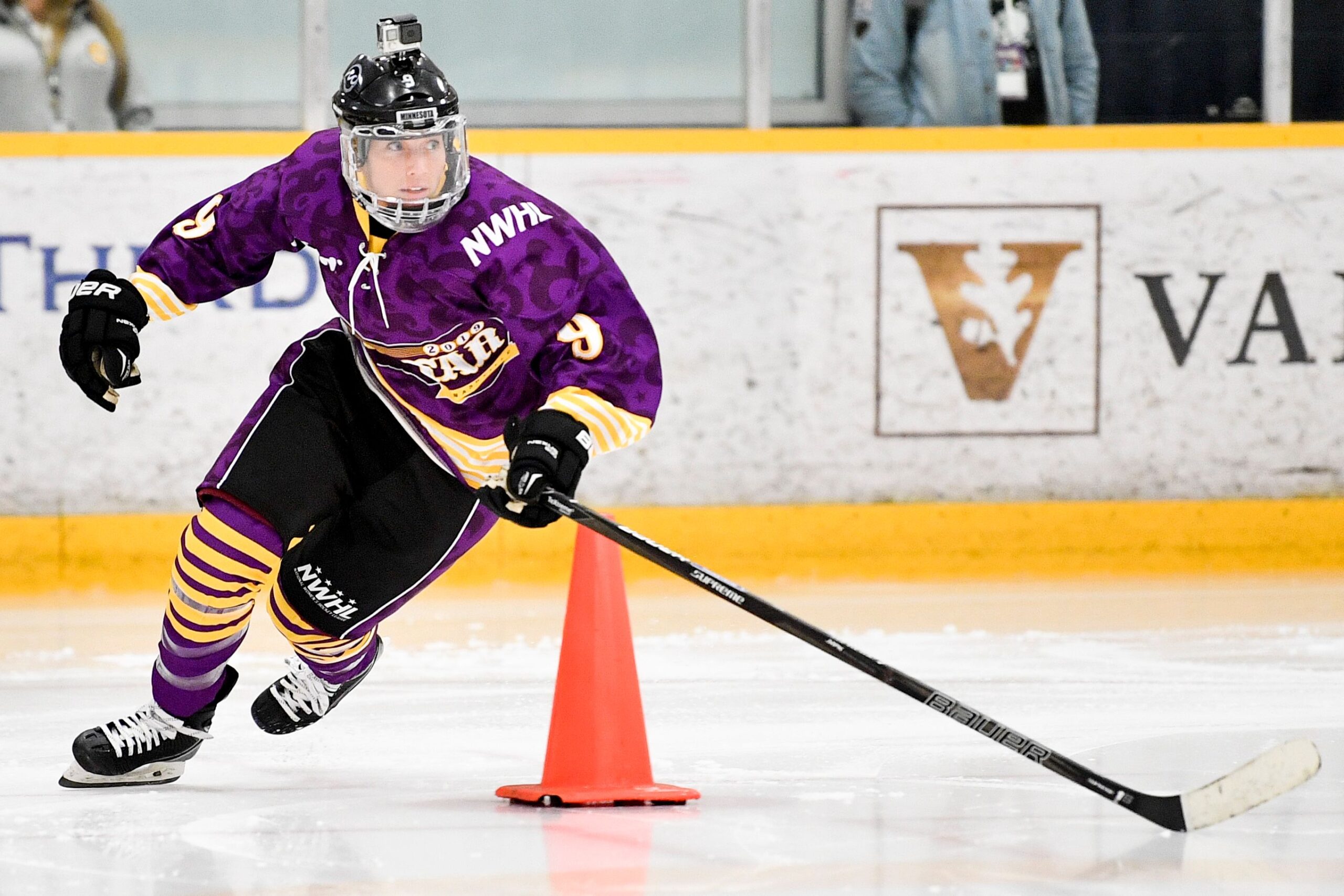Allie Thunstrom competes in a 2019 skating competition