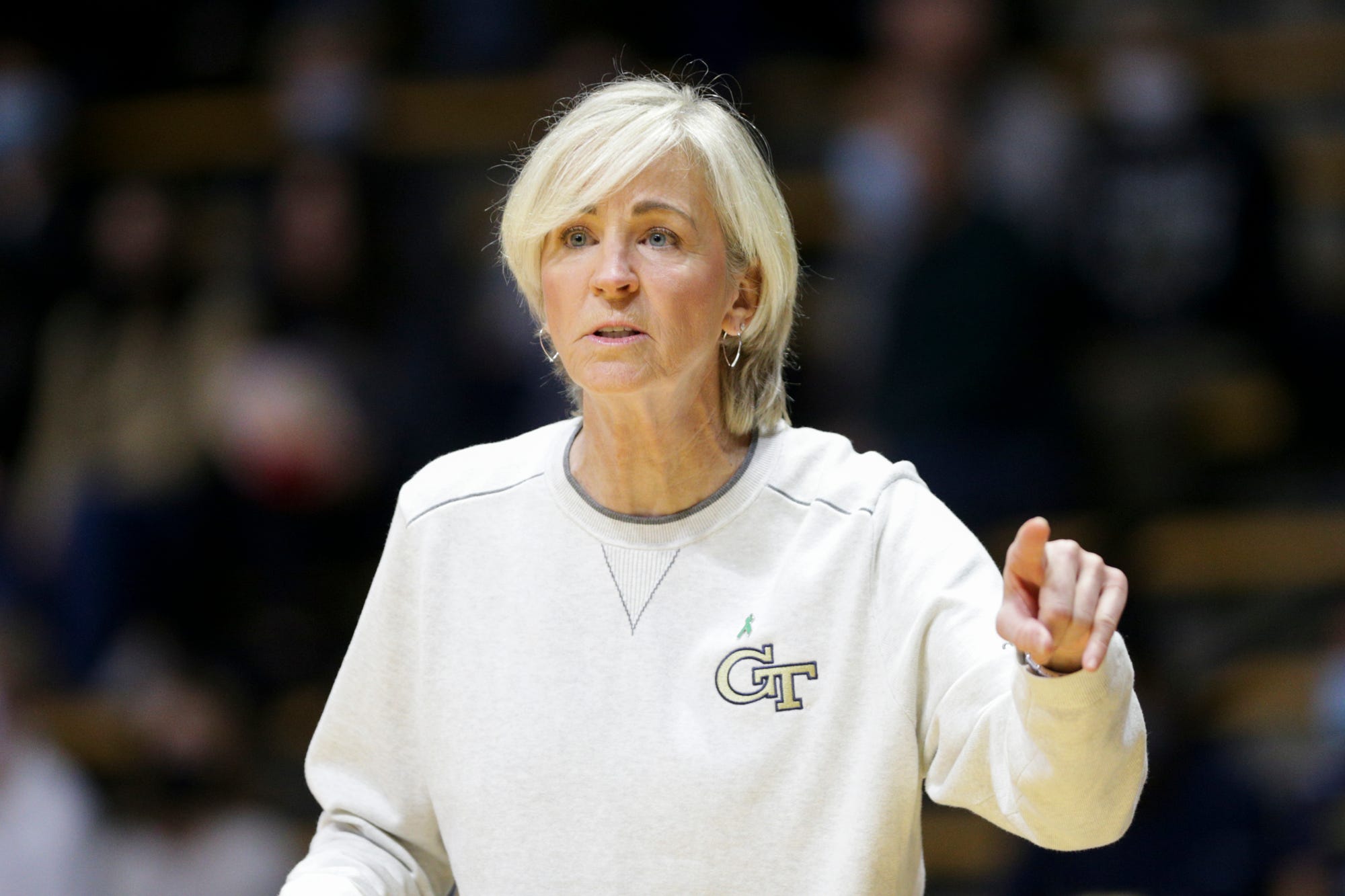 A coach focuses on the game