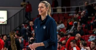 Bella Alarie, coaching at Georgetown.