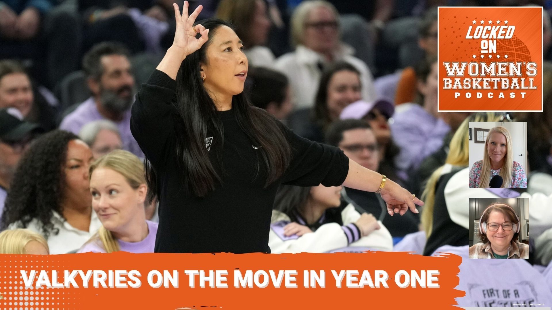 Golden State Valkyries head coach Natalie Nakase directs players during a game