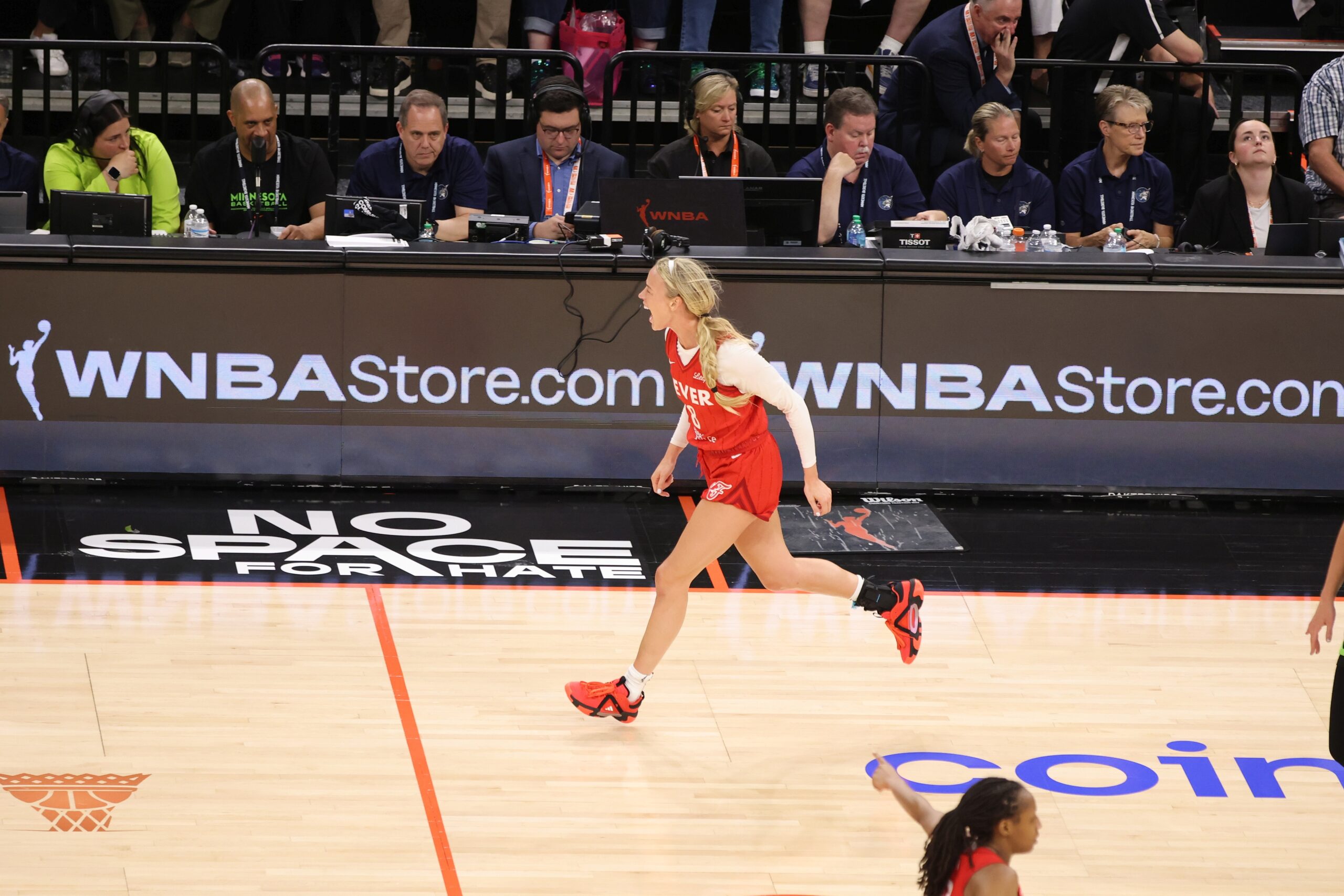 Indiana Fever wing Sophie Cunningham celebrates