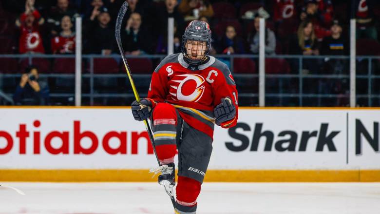 Ottawa Charge captain Brianne Jenner celebrates a goal