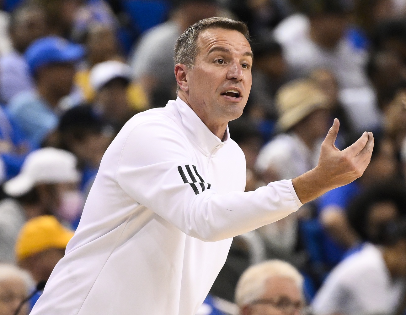 Aaron Roussell coaches.