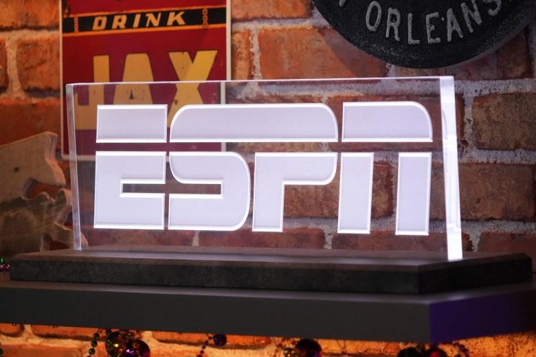 A light-up sign featuring the ESPN logo.