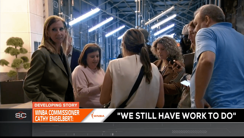 Reports and Cathy Engelbert.