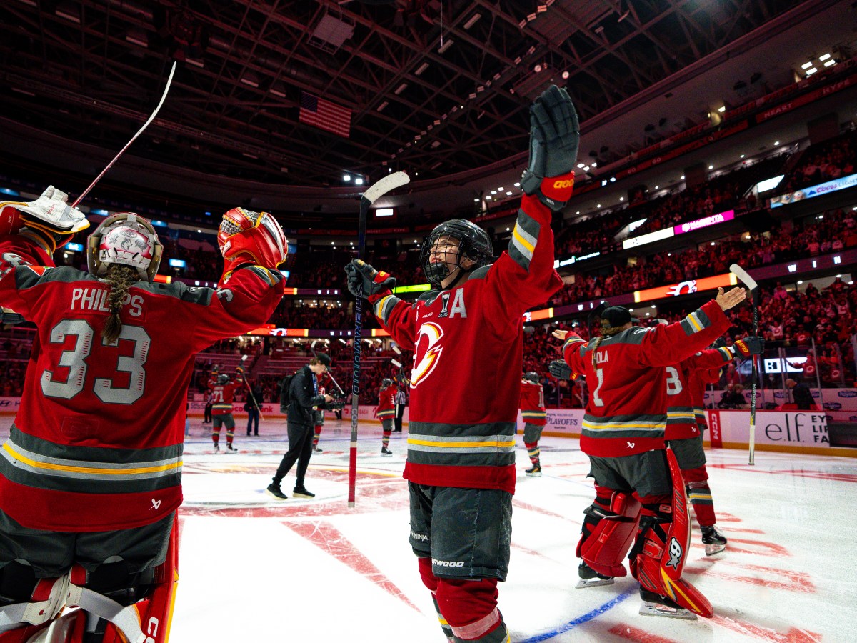 Ottawa Charge players celebrate after the series win.