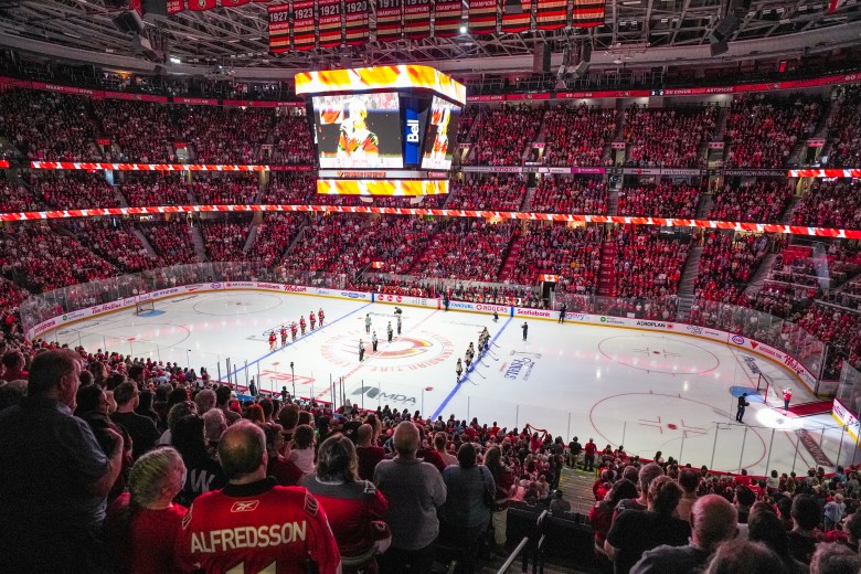 A view of Canadian Tire Centre before a PWHL game.