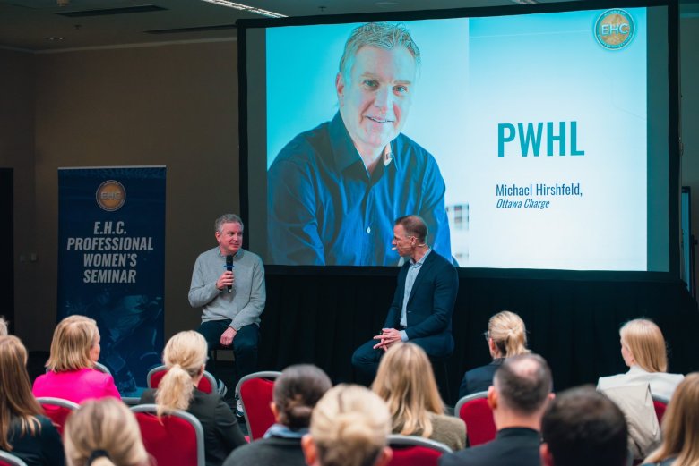 Ottawa Charge GM Mike Hirshfeld speaking at a conference