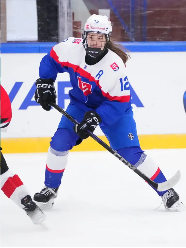 Nela Lopušanová is on the ice for Team Slovakia.