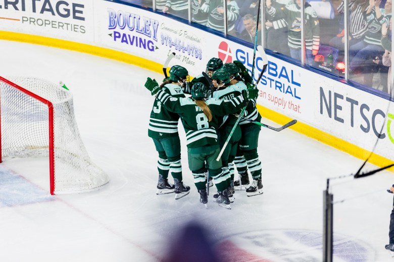 Boston Fleet players celebrate during a game on April 22, 2026.